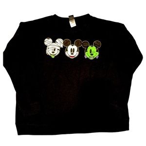 Disney Mickey Halloween Sweatshirt Black XXL juniors? Cropped